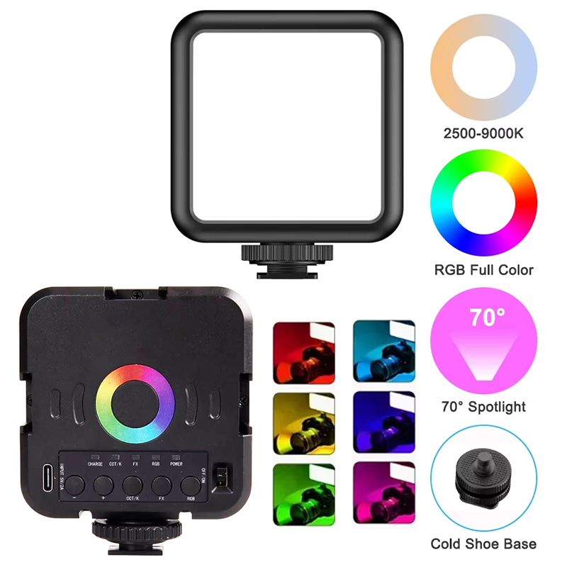 Photography Lighting Handheld - Tragbares W70RGB LED-Videolicht mit Vollfarb-RGB, CRI95+,