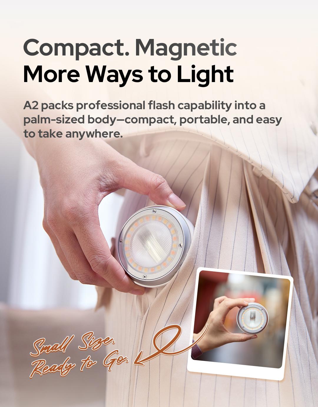 Photography Lighting Brands - Godox A2 Magnetisches Blitzlicht für iPhone